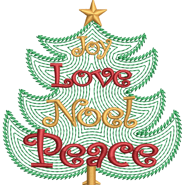 Joy Love Peace Tree Design