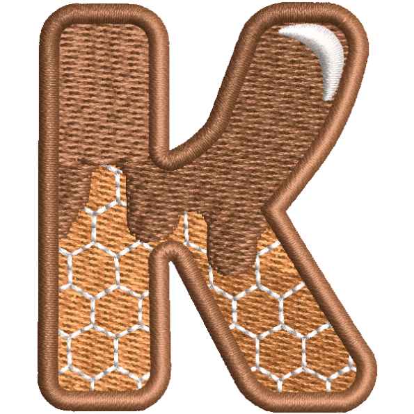 Brown Alphabet K
