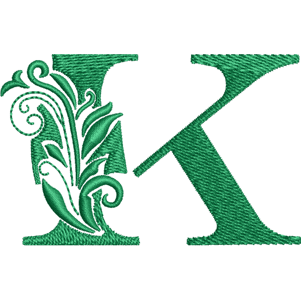 Flower Letter K Design