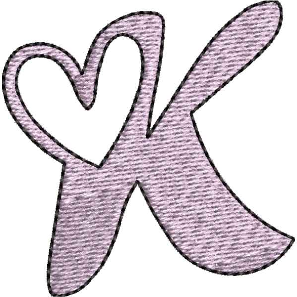 Heart Alphabet K
