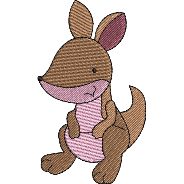 Kangaroo Embroidery Design