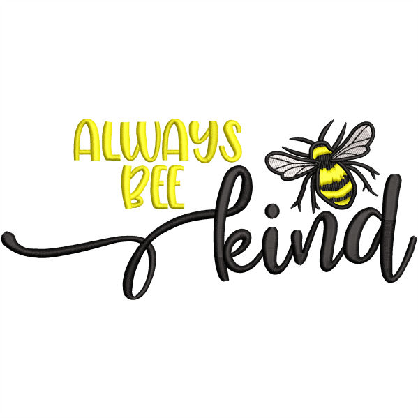 kind embroidery design