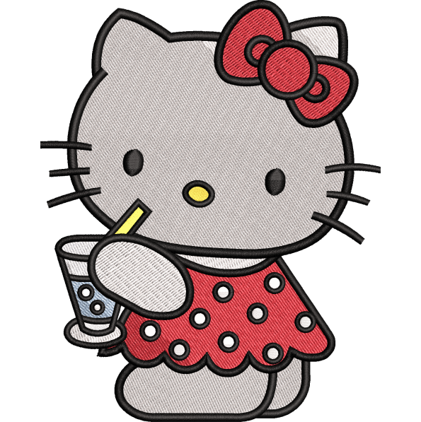 kitty embroidery design