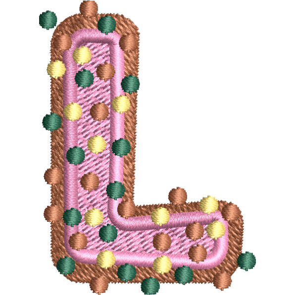 Pink Alphabet L
