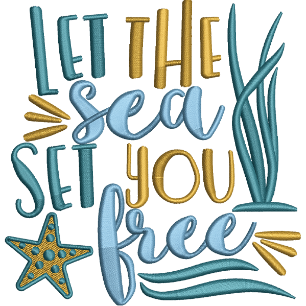 Let The Sea Text Design
