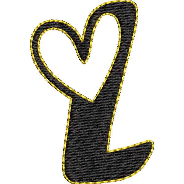 Heart Alphabet L