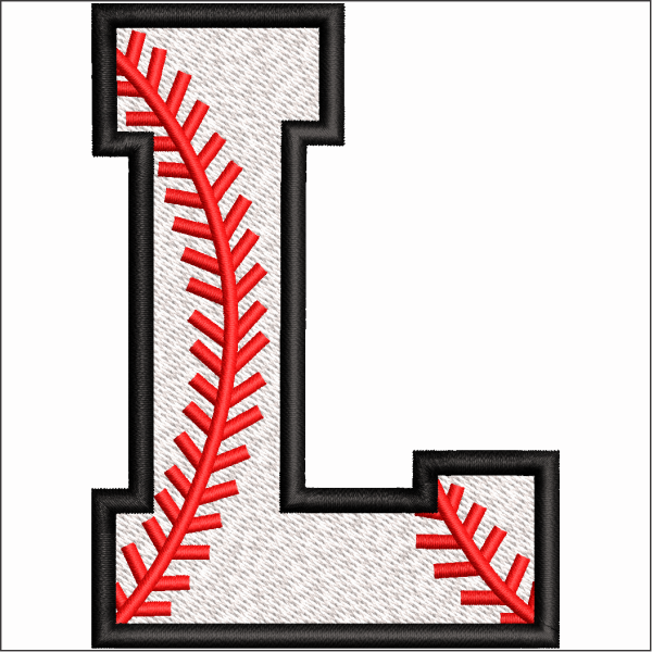 L Symbol Embroidery Design