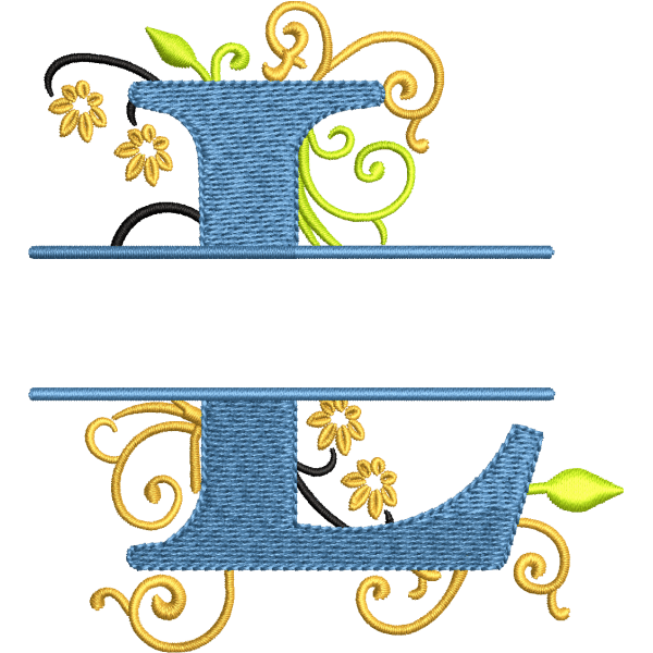 Floral Alphabet L Design