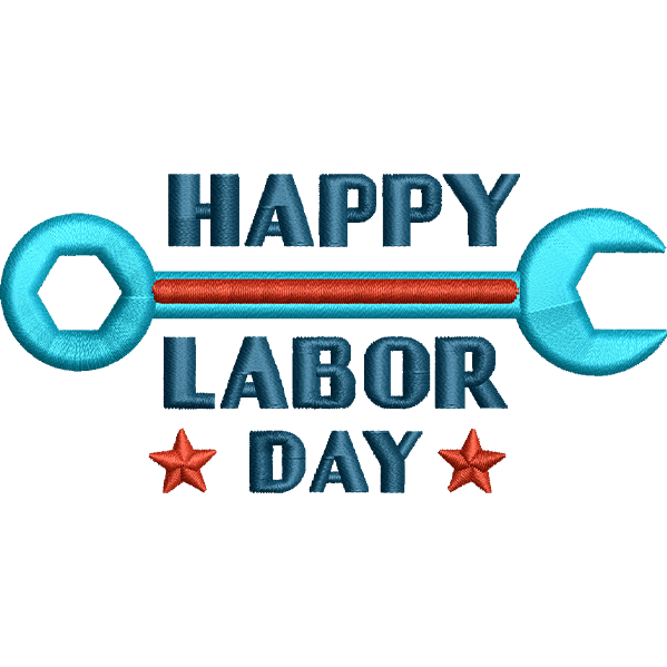 Key Labor Day Embroidery Design