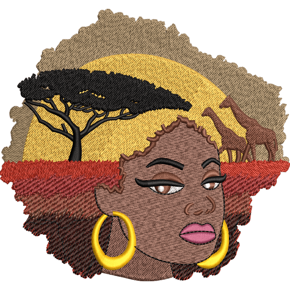 Lady In Desert Design