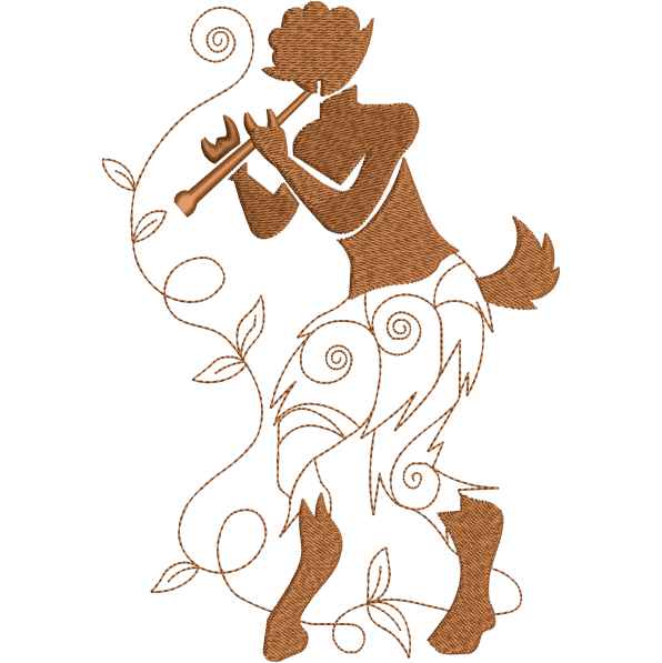 Lady With Flute Design