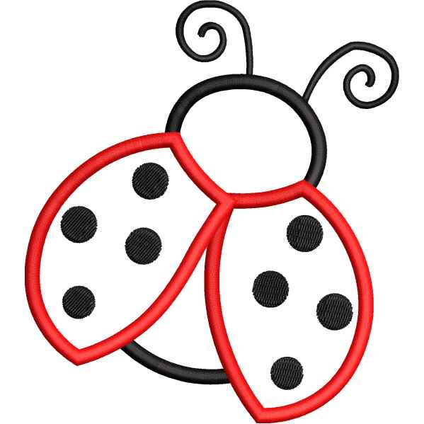 Outlined Lady Bird Design