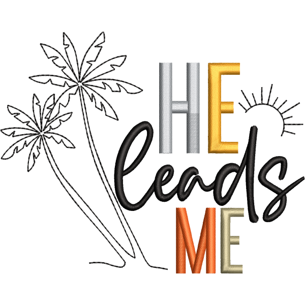 He Leads Me design