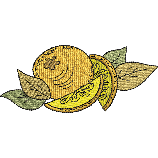 Fresh Lemon With Leaves