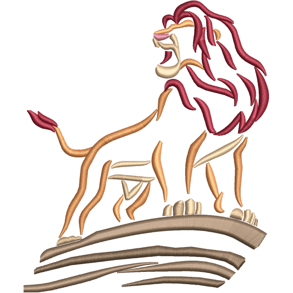 Outlined Loin King Design