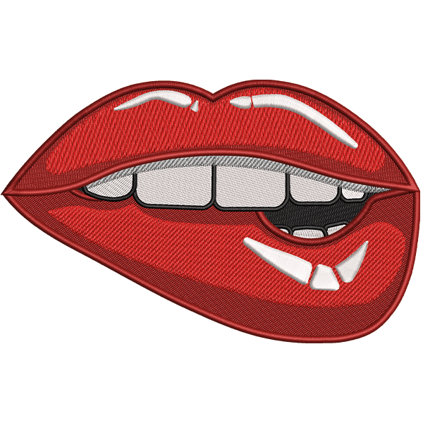 lips embroidery design