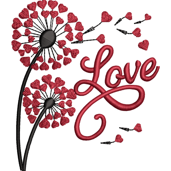 Heart Dandelion Design
