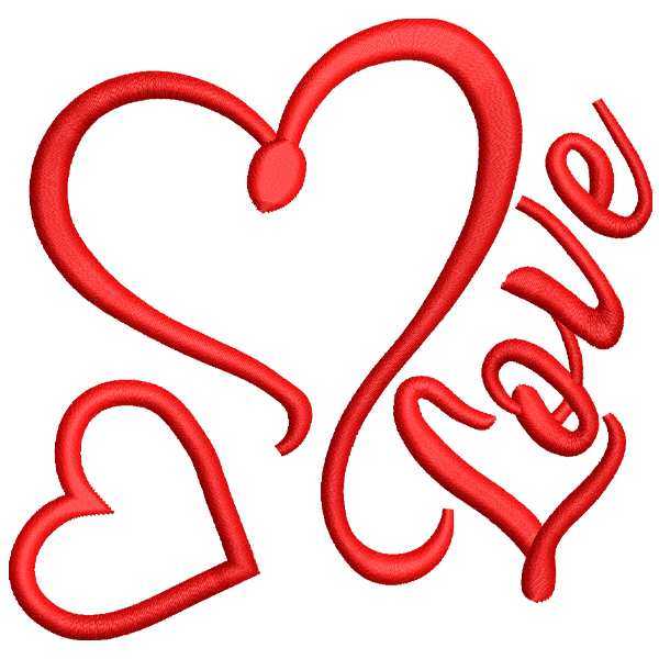 Two Love Hearts Design