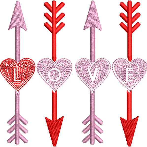 Heart On Arrows Design