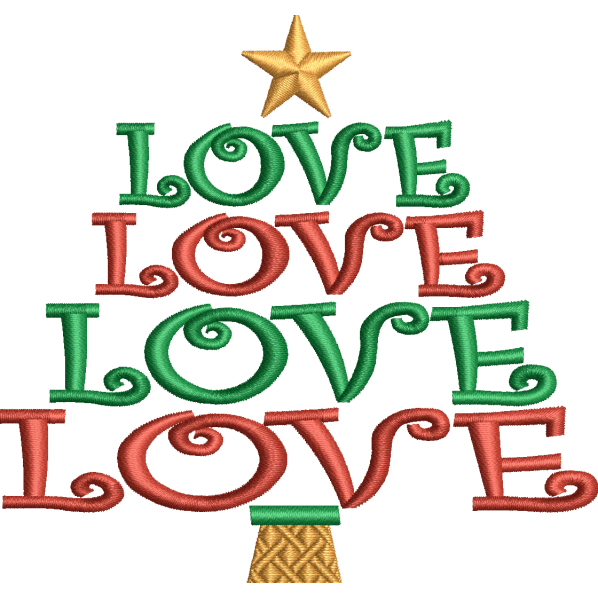 Love Christmas Tree Design