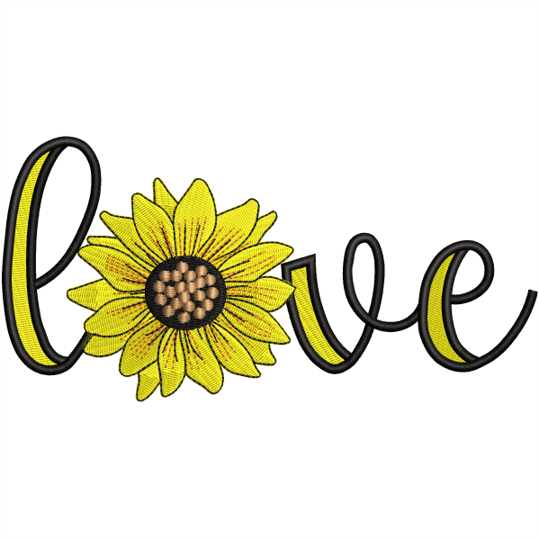 love embroidery design