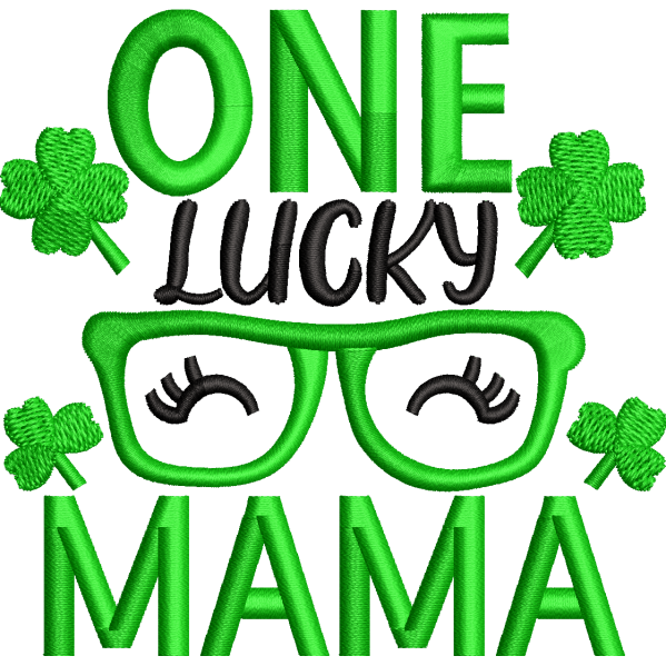 Lucky Mama Embroidery Design