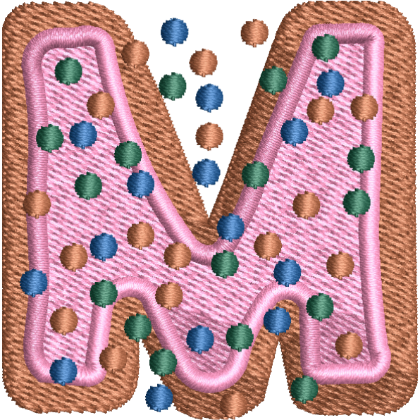 Pink Alphabet M