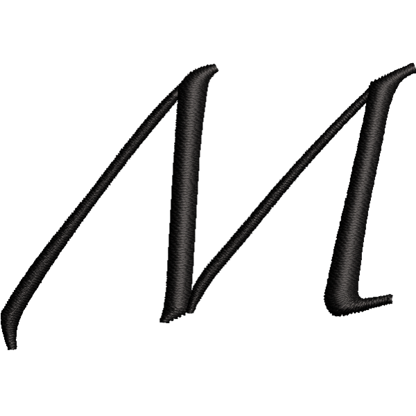 M Embroidery Design