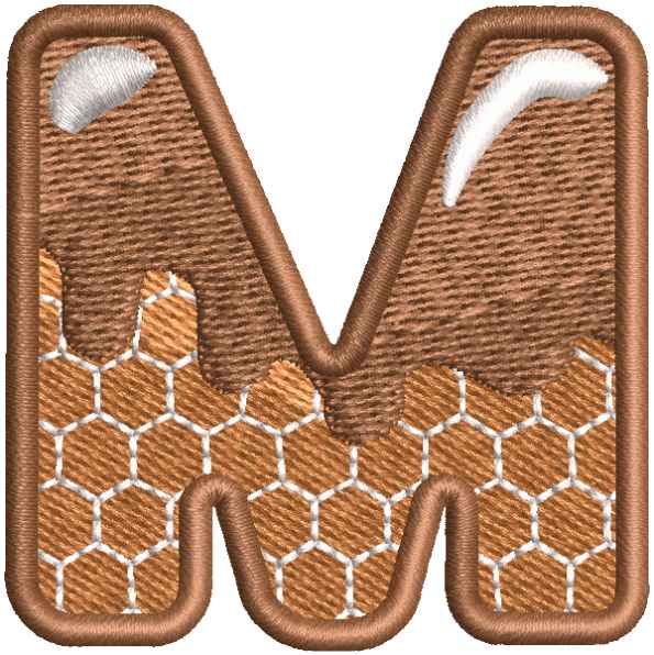 Brown Alphabet M