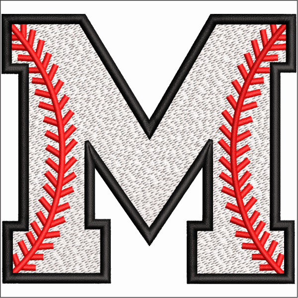 M Symbol Embroidery Design