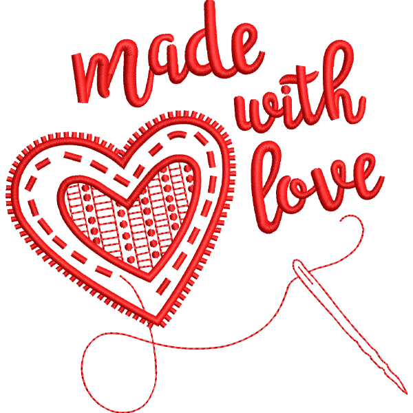 Love Heart Embroidery Design