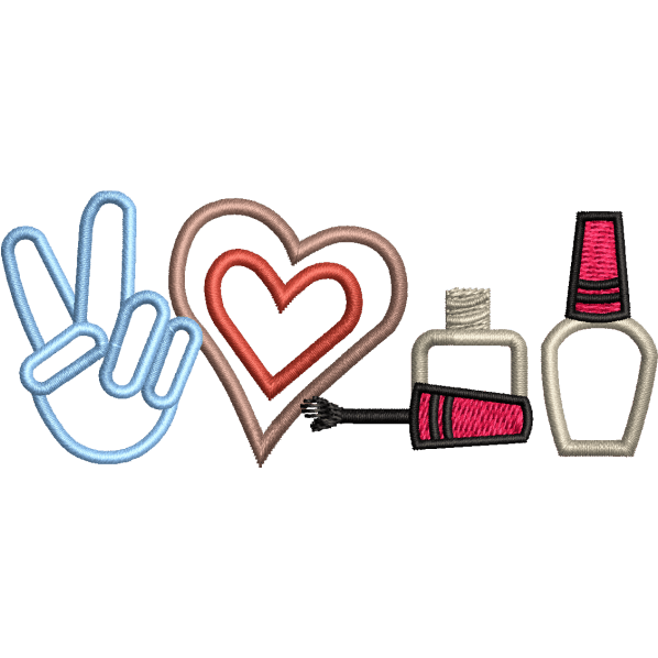 make up embroidery design