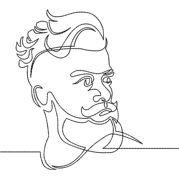 Stylish Man Outline Design