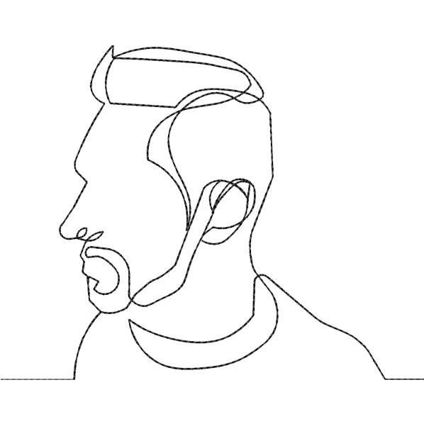 Full Sided Hair Style Outline