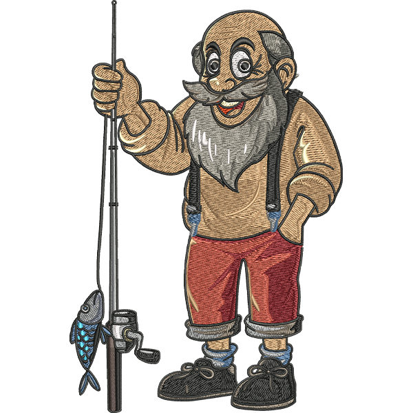 Man Hunting Fish Design