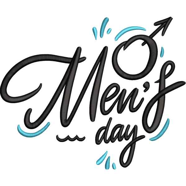 Men Day black Monogram Design