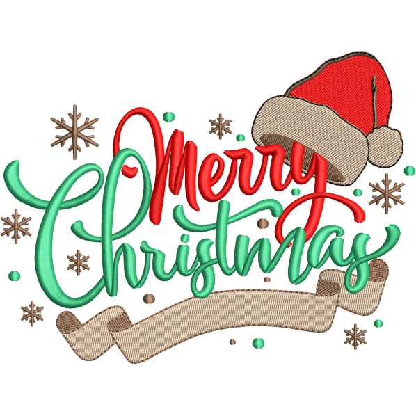 christmas cap embroidery design
