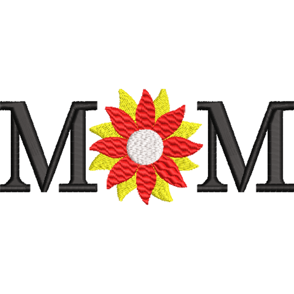 Black Text Mom Design