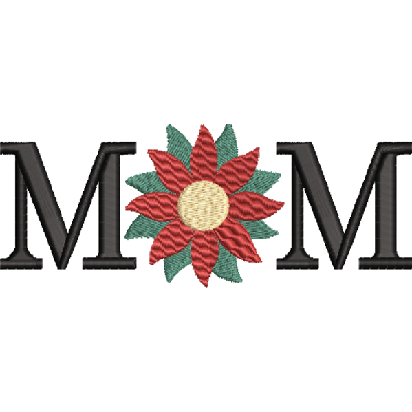 Mom Made With Green Flower