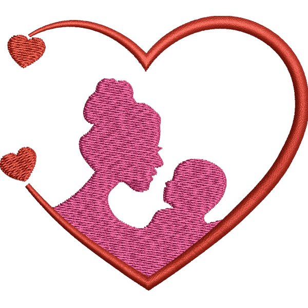 Mother Child Heart Design