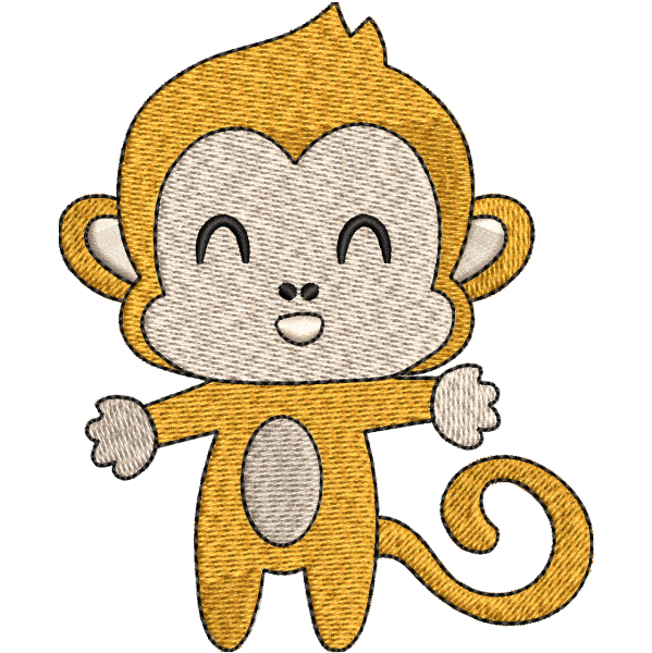 Cheered Up Monkey Design