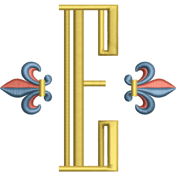 Monogram Accent Embroidery Design