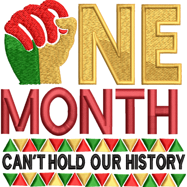 One Month Embroidery Design