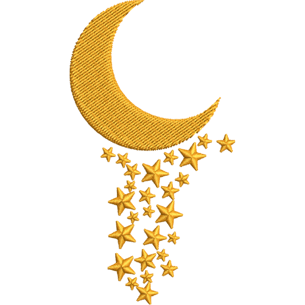 Moon With Stars Design