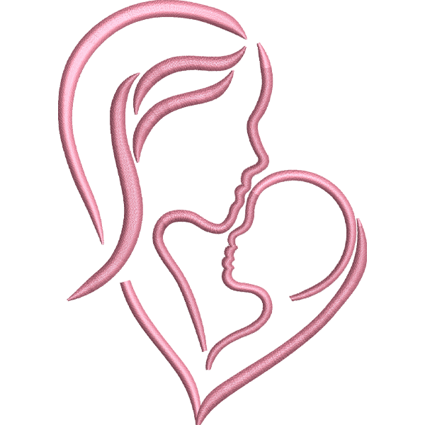 Mom and Baby Heart Design