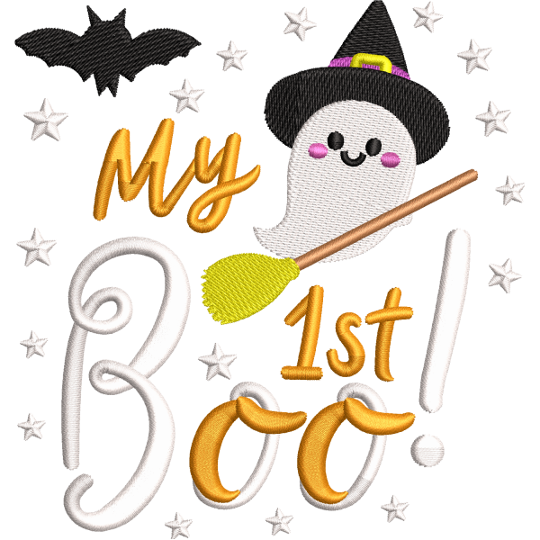 My 1st Boo Embroidery Design