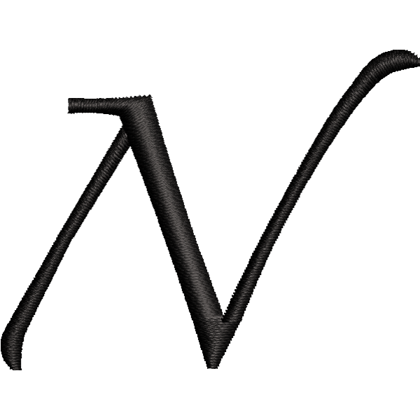 N Embroidery Design
