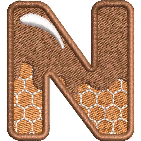Brown Alphabet N