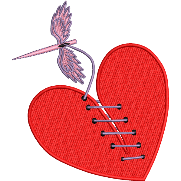 Needle with Heart Design