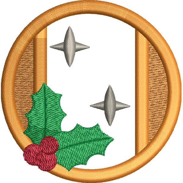 O Letter Embroidery Design